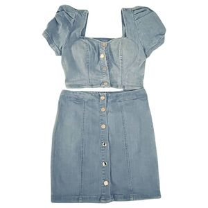 Blue Jean Stretch 2 Piece Mini & Top